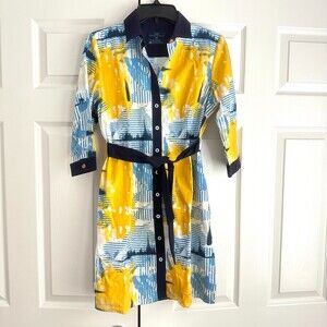 Porto Blanco Shirt Dress Size XS with sash